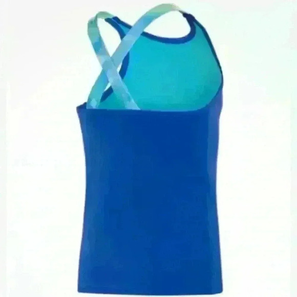 Nike Blue Cloud Cross Back Tankini Set Size Large (Fits like Women’s Med) - Picture 3 of 11
